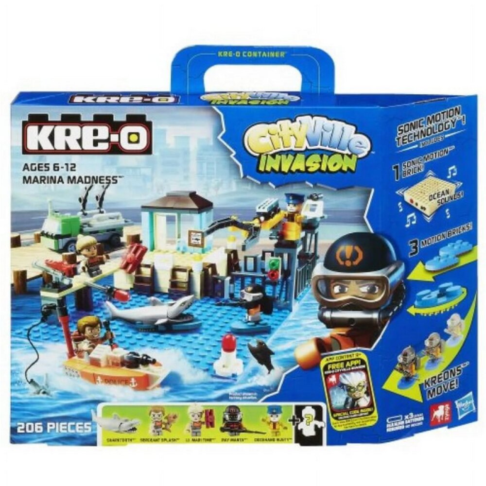 KRE-O CityVille Invasion Marina Madness Set DIY Brick Build Kit A3249 SEALED